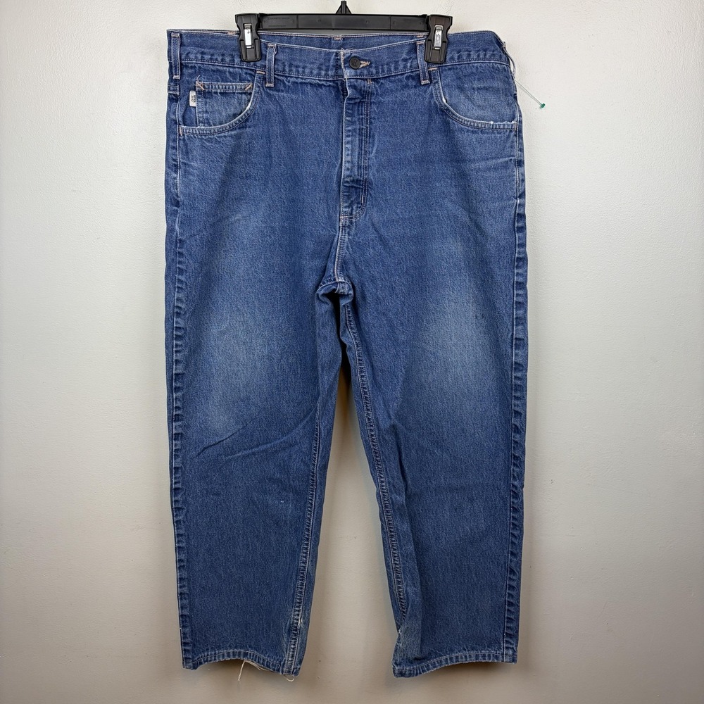 Carhartt‎ FR Jeans Mens 40x30 Blue Flame Resistant FRB100 Made in USA NFPA 2112